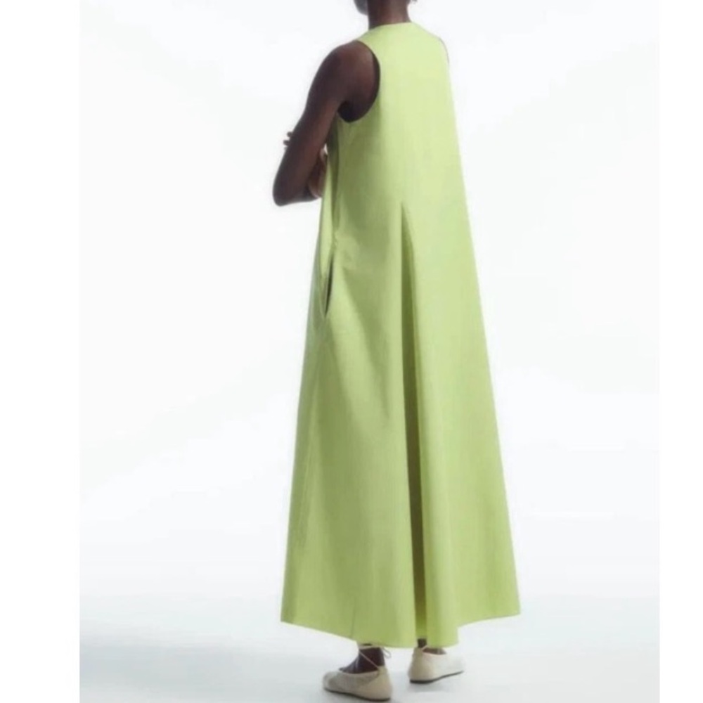 COS Light Green V-Neck Sleeveless Maxi Dress - Picture 2 of 6